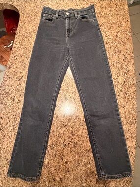 American Eagle faded black mom jeans